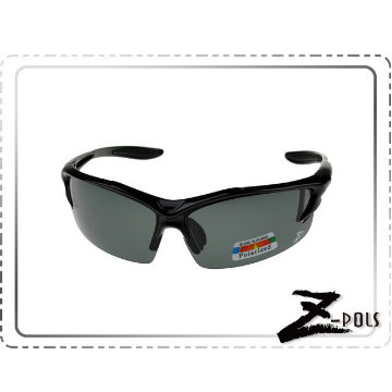 【Z-POLS 極緻顛峰烤漆質感帥黑款】搭載美國寶麗來頂級100%偏光運動款太陽眼鏡，全新上市!