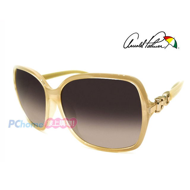 Arnold Palmer 花雨傘 時尚女款偏光太陽眼鏡 11648-048 奶茶色框/漸層灰偏光鏡片