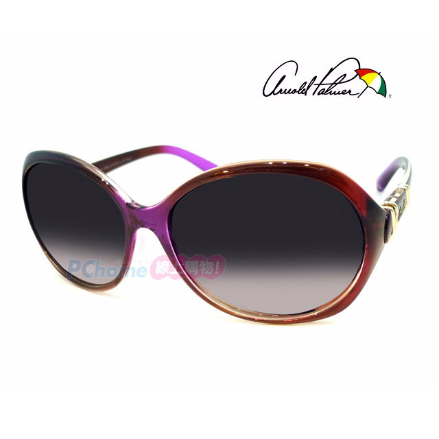 Arnold Palmer 花雨傘 時尚女款偏光太陽眼鏡 1574-044 漸層酒紅紫框/漸層灰偏光鏡片