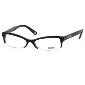 MOSCHINO經典愛心LOGO造型平光眼鏡(黑) MO03101