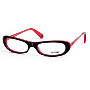MOSCHINO復古金屬造型平光眼鏡(紅) MO02203