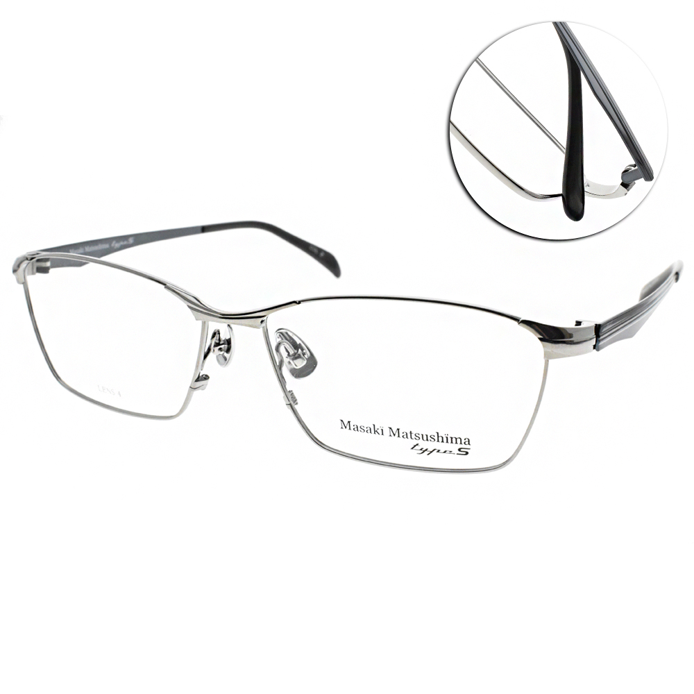 Masaki Matsushima 眼鏡 金屬科技流線款(槍-黑)#MFT5039 C02