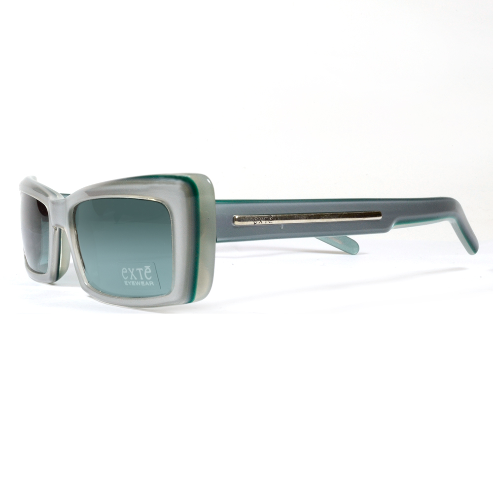 EXTE 米蘭風格※側邊簡約金屬框線條※太陽眼鏡(銀+粉綠) EX8S-549