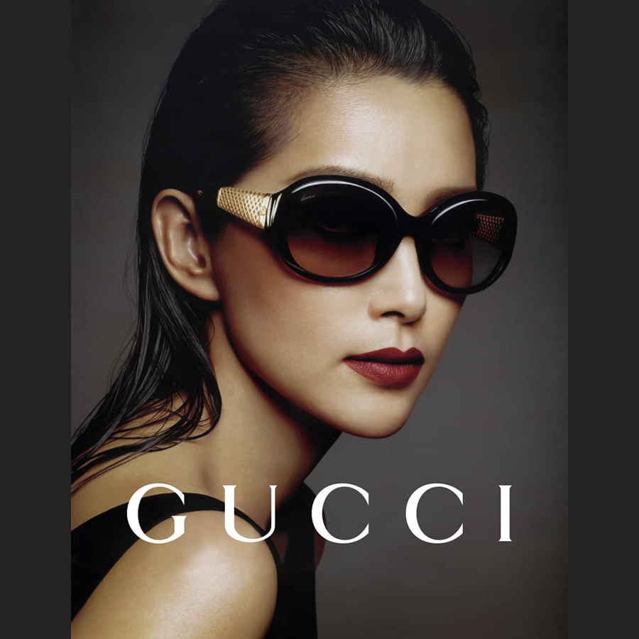 GUCCI 古馳 亞洲版 時尚太陽眼鏡 典雅簍空奢華鍍金鏡臂 GG3706/F/S 黑框漸層鏡片