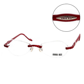 Anna Sui 日本安娜蘇 螺旋珠光無框眼鏡(紅) AS02402