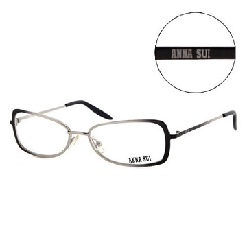 Anna Sui 日本安娜蘇 時尚經典漸層造型平光眼鏡(黑) AS04101