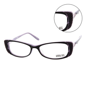 Anna Sui 日本安娜蘇 時尚立體精雕造型平光眼鏡(紫) AS10402