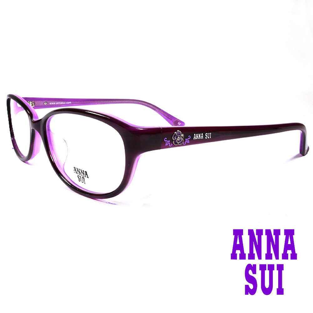 ANNA SUI 經典薔薇造型眼鏡(紫色)AS620-753