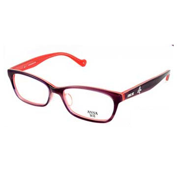 ANNA SUI 安娜蘇 時尚經典漸層造型平光眼鏡 -亮紅+紫 AS514706