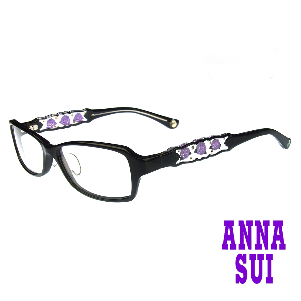 Anna Sui 安娜蘇 紫色秘密薔薇花園造型眼鏡(黑色) AS519-1001
