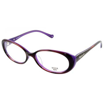 Anna Sui 安娜蘇 經典祕密花園藍紫色系列造型眼鏡(琥珀色) AS526798