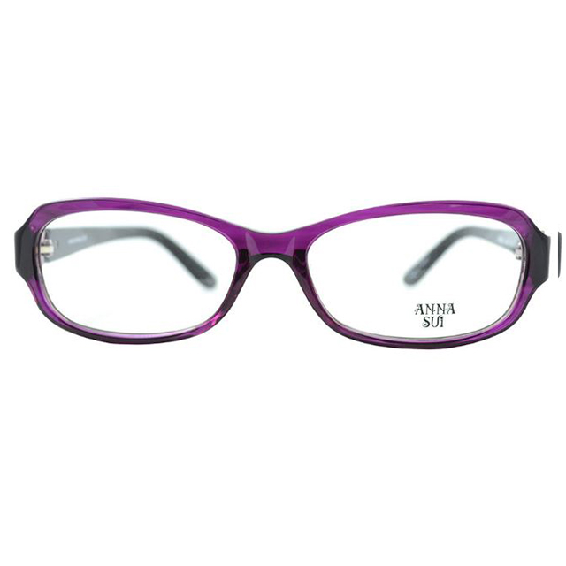 【ANNA SUI】安娜蘇 金屬雕花文字光學眼鏡(紫) AS542-709