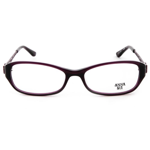 【ANNA SUI】日本安娜蘇 簍空藤蔓立體精雕造型平光眼鏡(紫) AS547-718