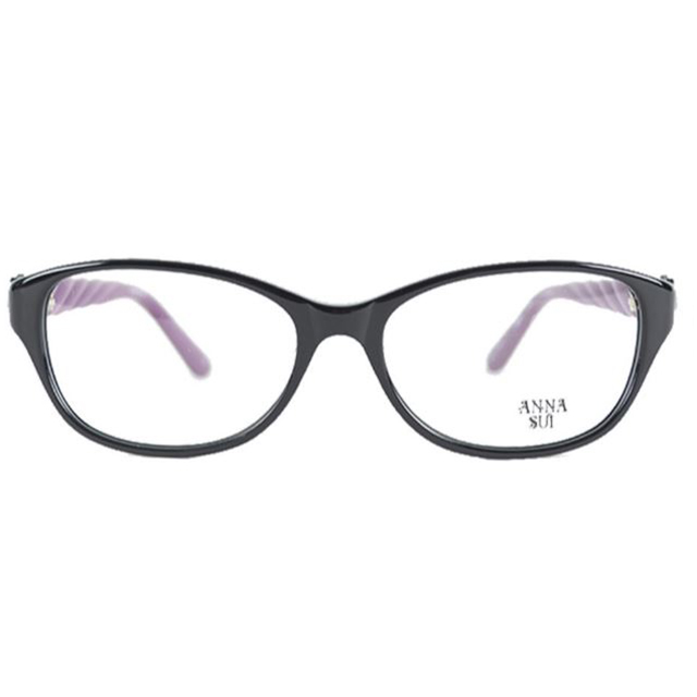 【ANNA SUI】安娜蘇 立體捲藤黑薔薇光學眼鏡(紫) AS557-001