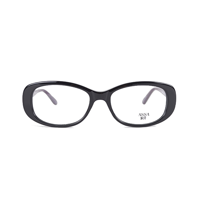 【ANNA SUI】日本安娜蘇 質感金屬蝴蝶結造型平光眼鏡(黑) AS578-007