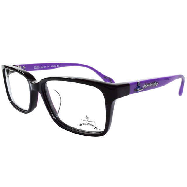 Vivienne Westwood 英國Anglomania亮眼配色光學眼鏡(黑+紫)AN28103