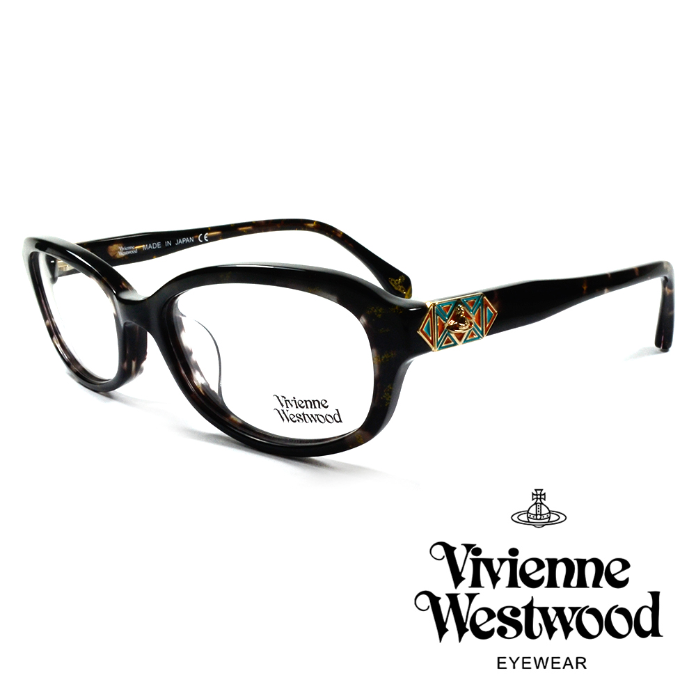 Vivienne Westwood 英國薇薇安魏斯伍德多彩幾何造型光學眼鏡(咖琥珀)VW31704