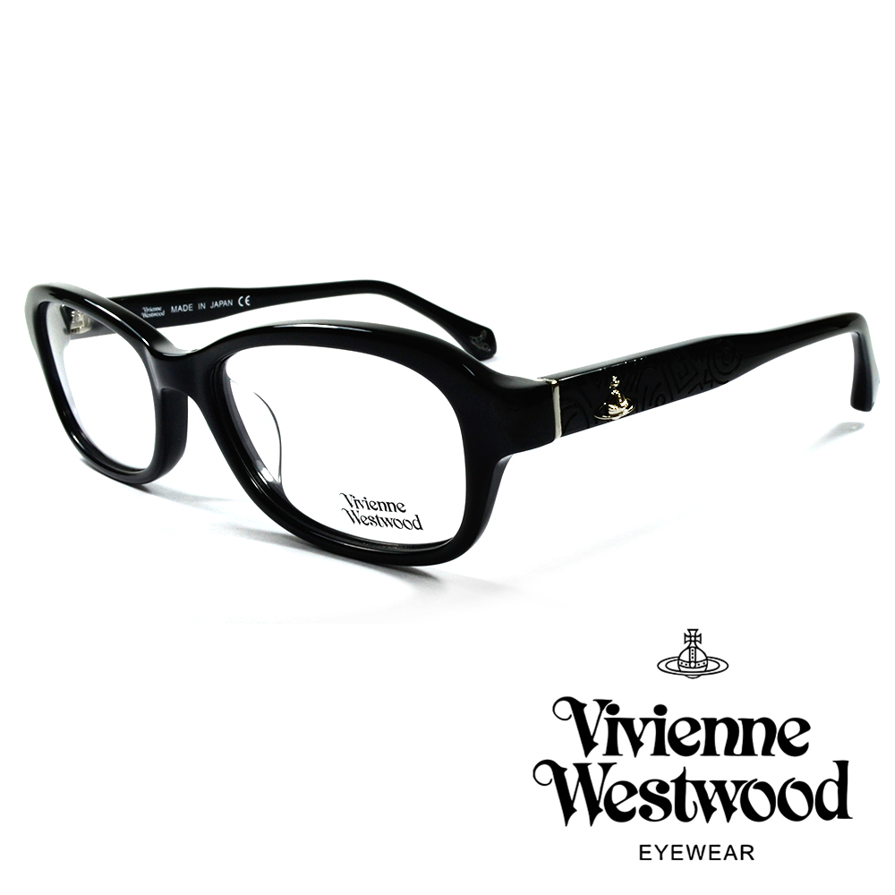 Vivienne Westwood 英國薇薇安魏斯伍德搖滾線條壓紋光學眼鏡(黑)VW31801