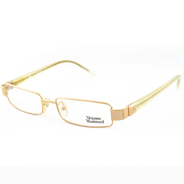 Vivienne Westwood 英國薇薇安魏斯伍德★時尚簡約標誌圖騰造型★光學眼鏡(金粉) VW10802