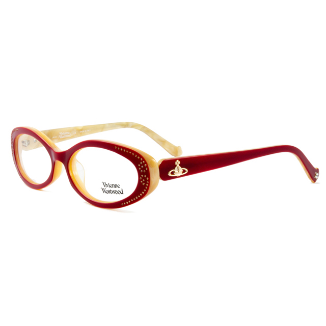 Vivienne Westwood 英國薇薇安魏斯伍德★閃亮時尚晶鑽光學眼鏡(紅白鑽) VW150-02
