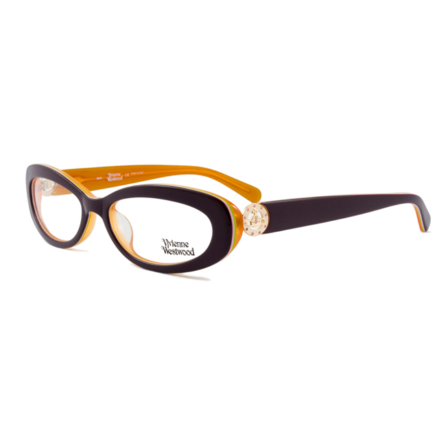 Vivienne Westwood 英國薇薇安魏斯伍德★英倫龐克風光學眼鏡(深紫/橘) VW153-01