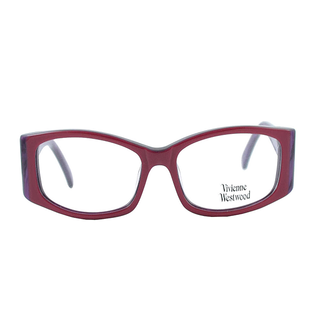 【Vivienne Westwood】光學鏡框斑紋英倫風-暗紅/紫-VW16301