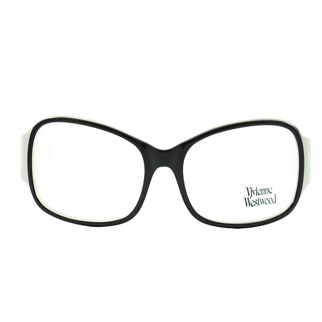 【Vivienne Westwood】光學鏡框時尚晶鑽英倫風-黑+白 VW17402