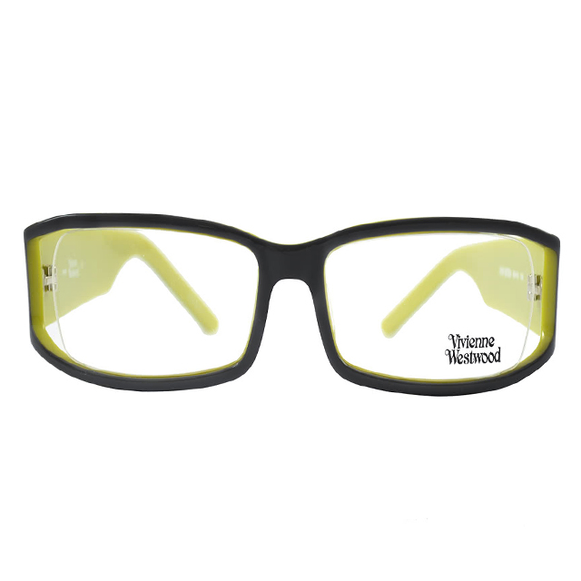 【Vivienne Westwood】光學鏡框英倫龐克風-黑/綠 VW18704