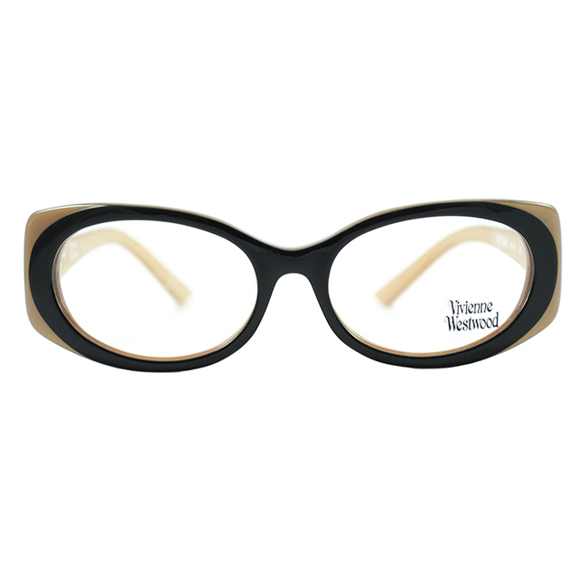【Vivienne Westwood】光學鏡框英倫風-黑金-VW19801