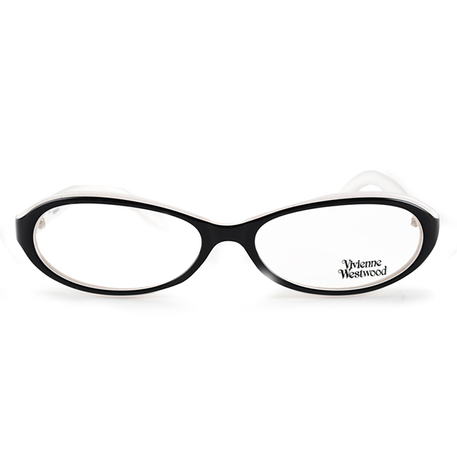 【Vivienne Westwood】英國薇薇安魏斯伍德簡約金色星球光學眼鏡(黑/白) VW132-01