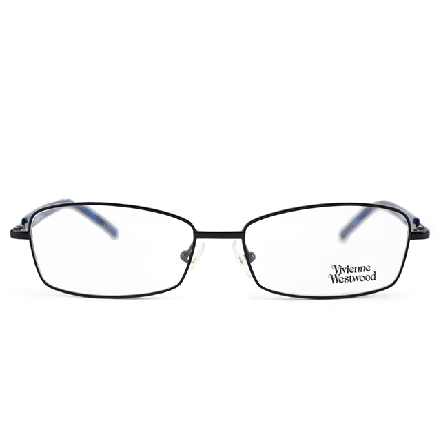 【Vivienne Westwood】英國薇薇安魏斯伍德簡約細框文青光學眼鏡(黑/藍) VW147-02