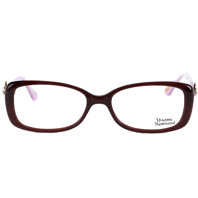 【Vivienne Westwood】英倫薇薇安魏斯伍德經典立體土星款光學眼鏡(紫/咖啡) VW289-02