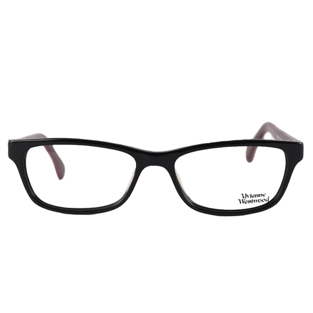 【Vivienne Westwood】英倫薇薇安魏斯伍德時尚龐克風光學眼鏡(黑/粉) VW290-01