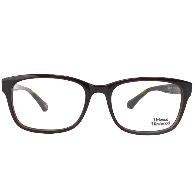【Vivienne Westwood】英國經典品牌文字款光學眼鏡(咖啡/琥珀) VW355V-02