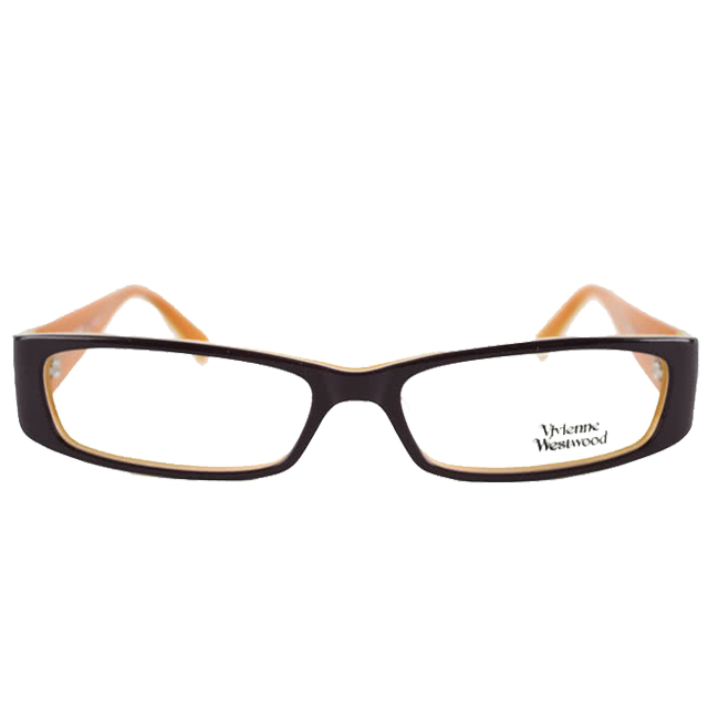 【Vivienne Westwood】英國經典浪漫水鑽星星款光學眼鏡(咖啡/黃) VW124-02