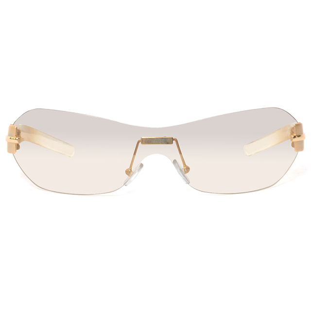 EXTe 義大利 時尚一片式漸層框太陽眼鏡 / 透金EX52901