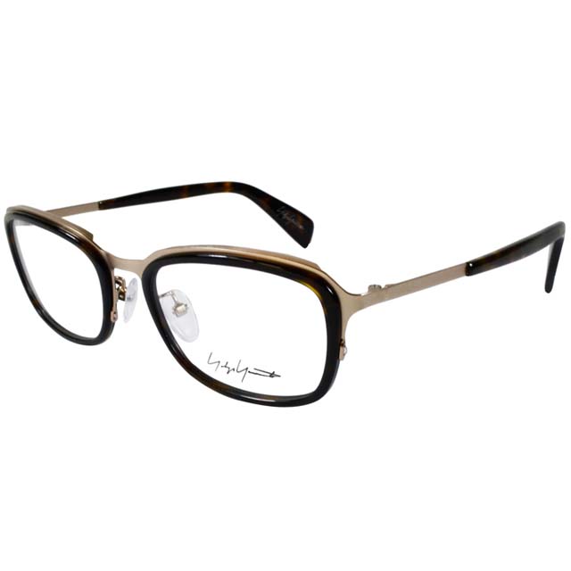 Yohji Yamamoto 山本耀司 立體方框時尚光學眼鏡-琥珀金-YY1022-127