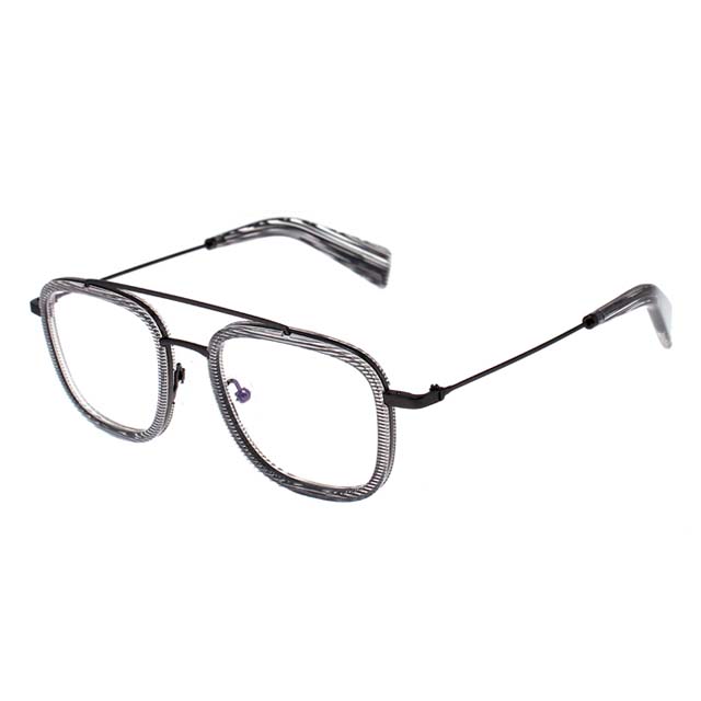 Yohji Yamamoto 山本耀司 方型時尚前衛光學眼鏡-透明灰-YY1026-950