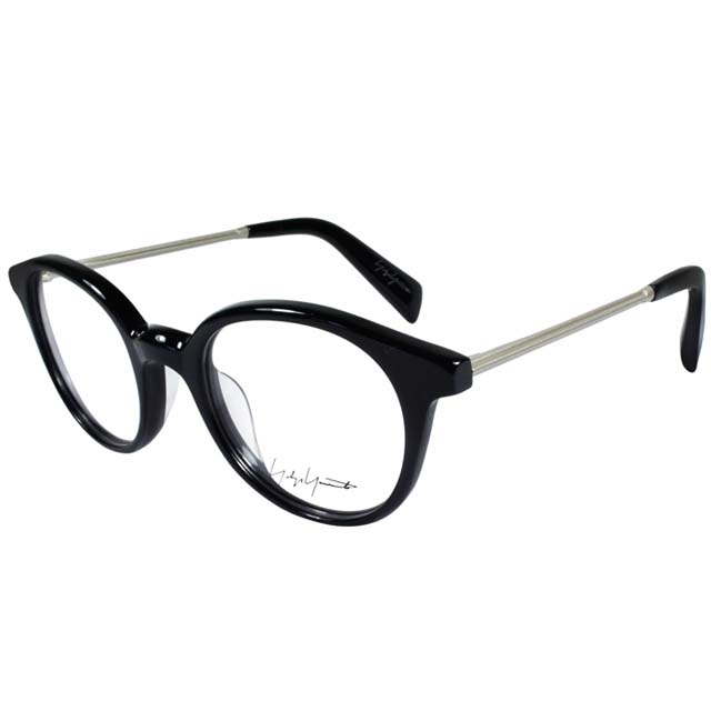 Yohji Yamamoto 山本耀司 時尚氣質感金屬混搭圓框光學眼鏡【黑】YY1008-019