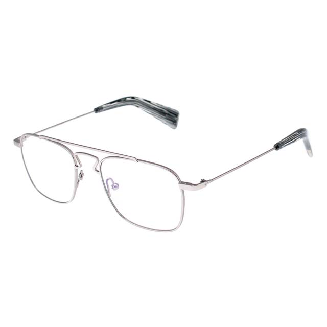 Yohji Yamamoto 山本耀司 金屬雙樑矩形時尚光學眼鏡【銀】YY3005-903
