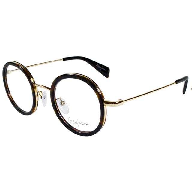 Yohji Yamamoto 山本耀司 文青潮流圓框光學眼鏡【琥珀/金】YY1025-127