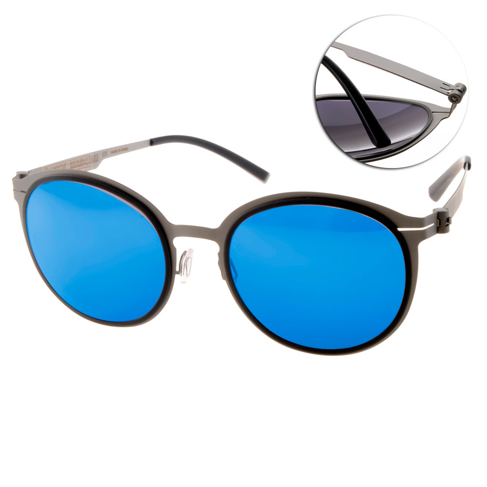 VYCOZ太陽眼鏡 薄鋼工藝圓框款(灰-藍水銀) #LANGKER SILGSL