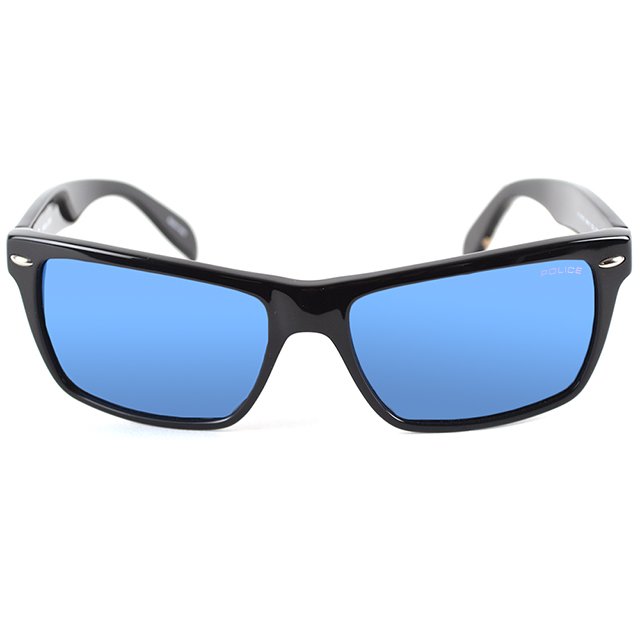 POLICE 義大利 利落簡約裝飾太陽眼鏡 / 藍POS1721-700B