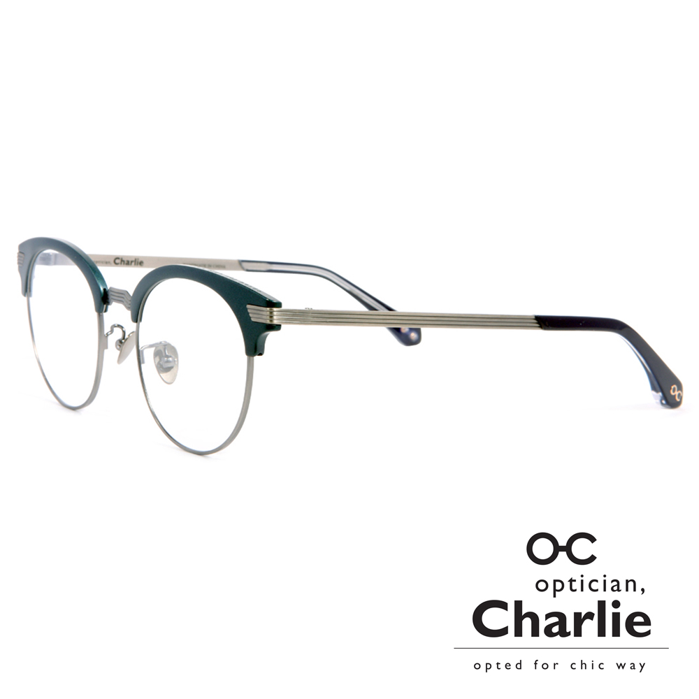 Optician Charlie 韓國亞洲專利自我時尚潮流 FP系列光學眼鏡 - FP BL(藍 + 銀)