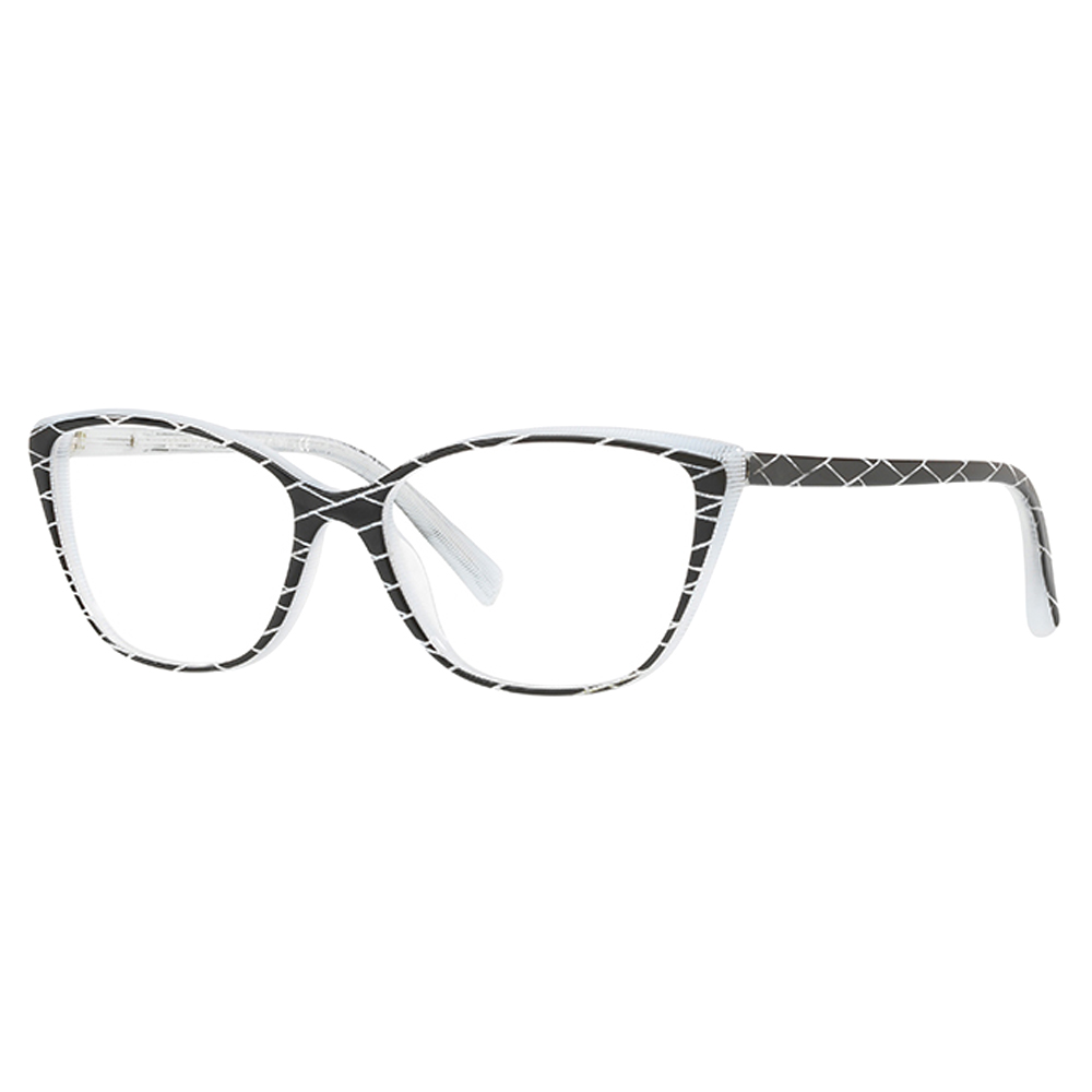 alain mikli 法式絢彩網點線條時尚光學眼鏡(黑白)AL3082-004