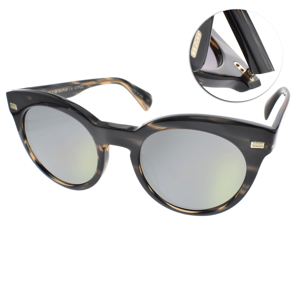 OLIVER PEOPLES太陽眼鏡 歐美時尚復古貓眼款(棕紋黑) #DORE 1611Y9