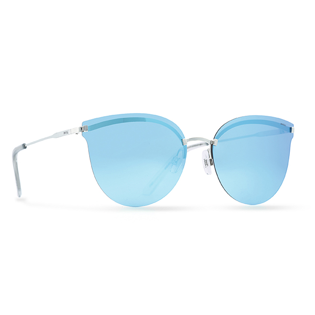 INVU 瑞士時尚金屬平面水銀藍偏光太陽眼鏡(銀) T1802C