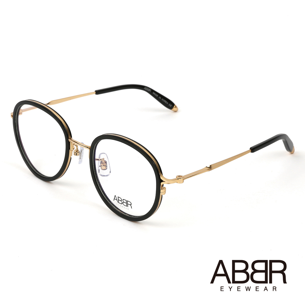 ABBR 北歐瑞典硬鋁合金經典系列光學眼鏡(黑/金) CL-01-002-C01