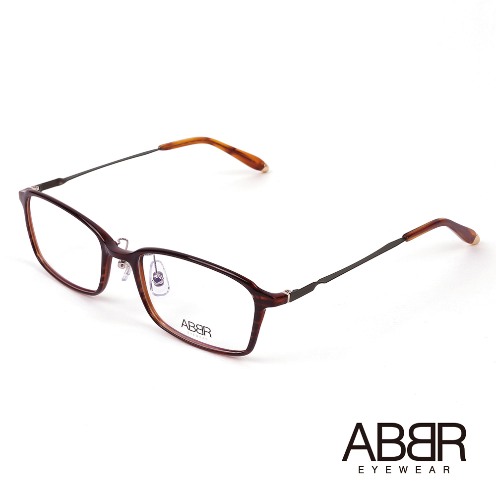 ABBR 北歐瑞典現代流行硬鋁合金光學眼鏡(琥珀) MO-01-003-C23