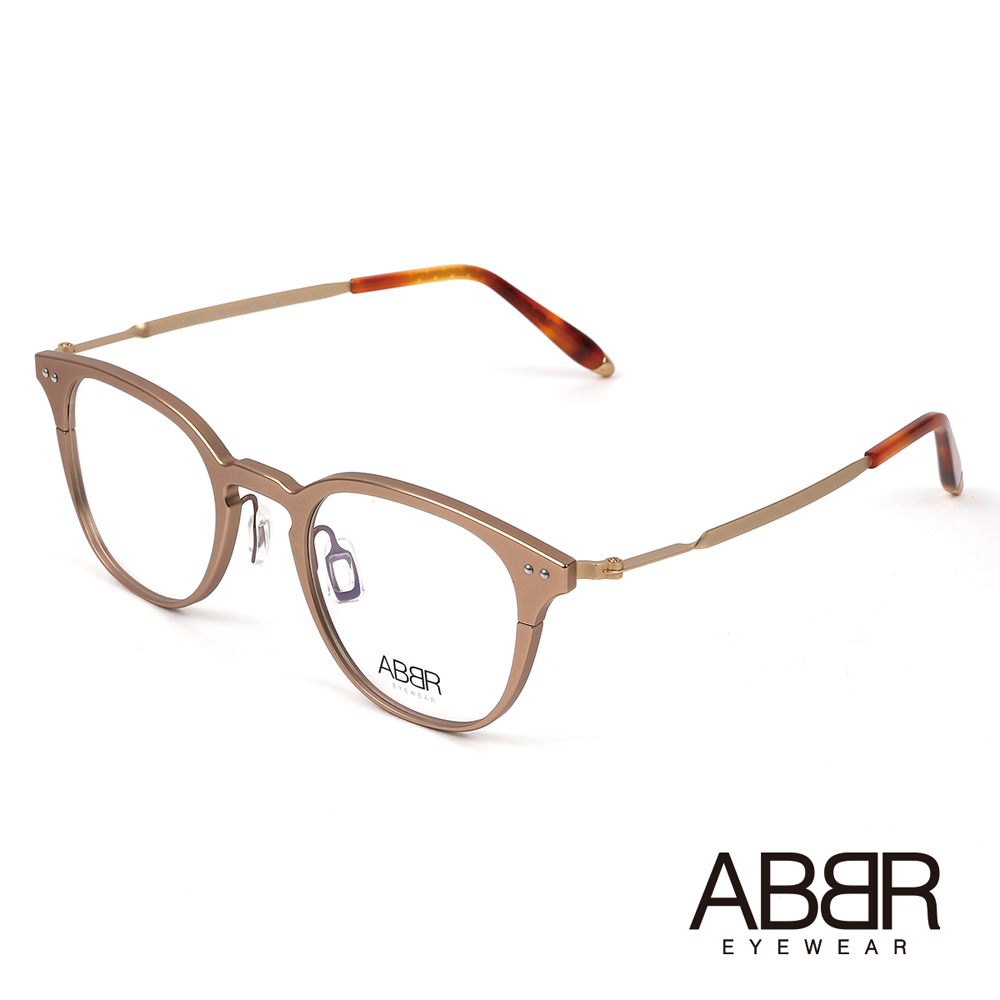 ABBR 北歐瑞典新典範硬鋁合金光學眼鏡(玫瑰金) NP-01-002-Z03